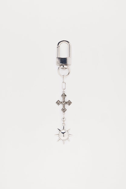 Swoon Spiked Keychain - Silver