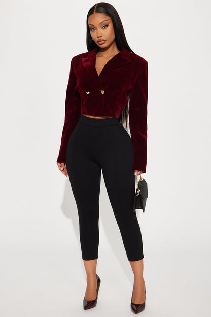Daniella Pintuck Ponte Capri Legging - Black