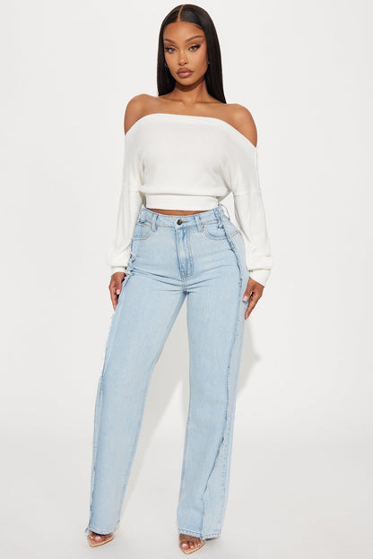 Halle Off Shoulder Top - Ivory