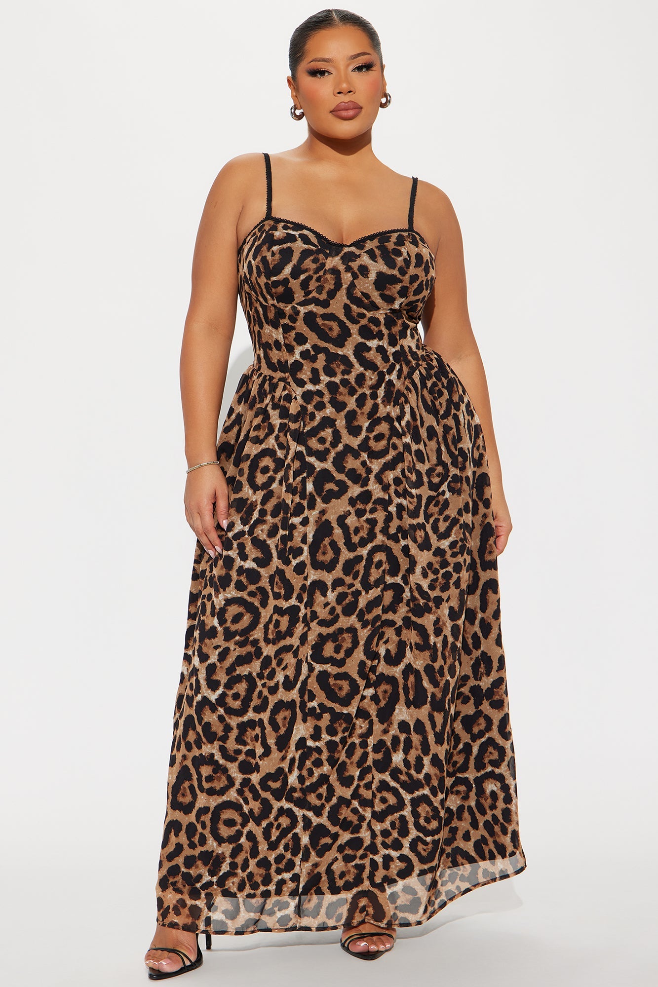 Dominique A Line Leopard Maxi Dress - Leopard