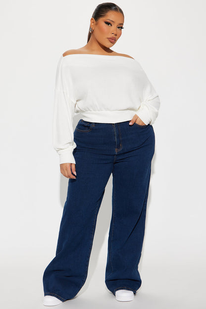 Halle Off Shoulder Top - Ivory