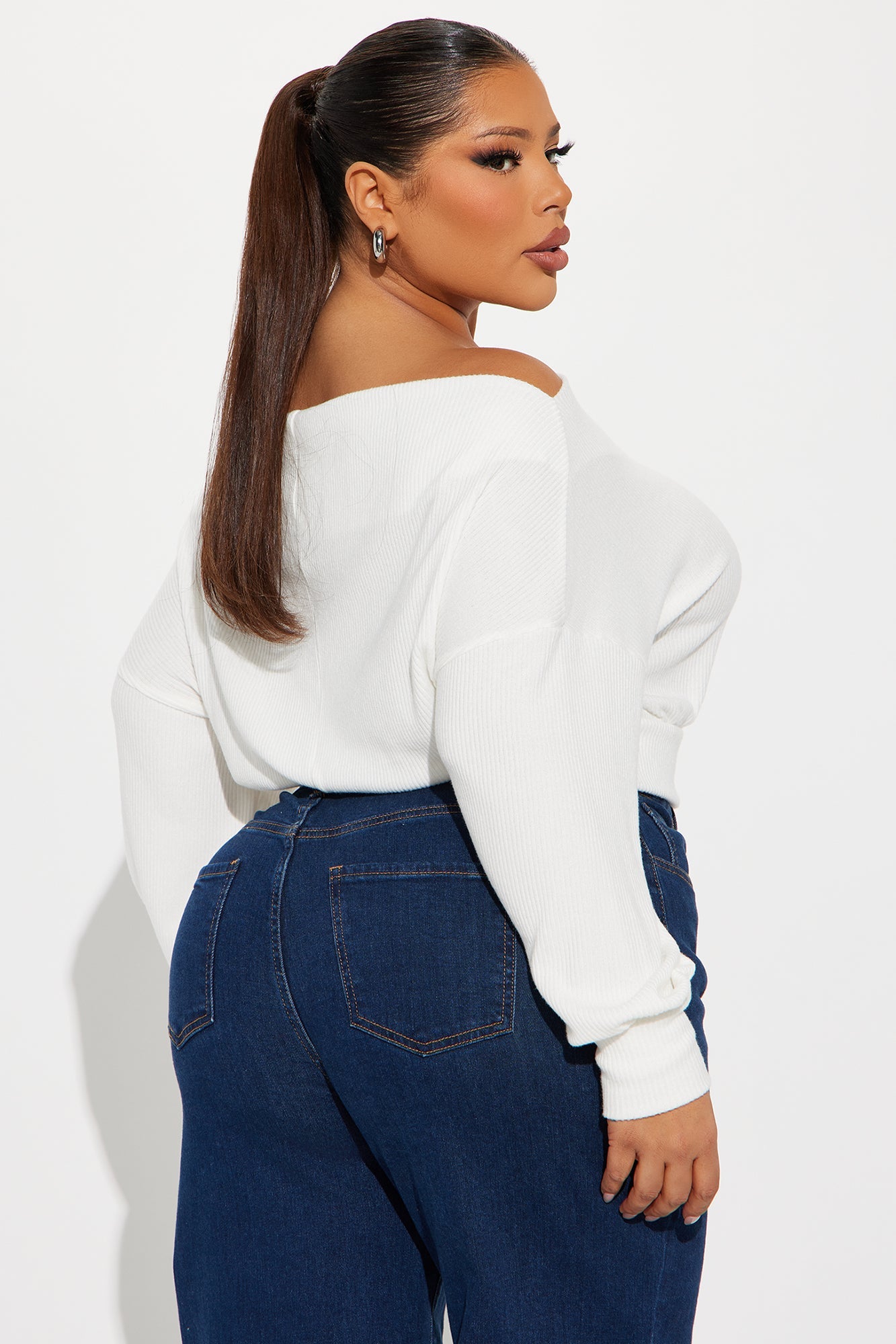 Halle Off Shoulder Top - Ivory