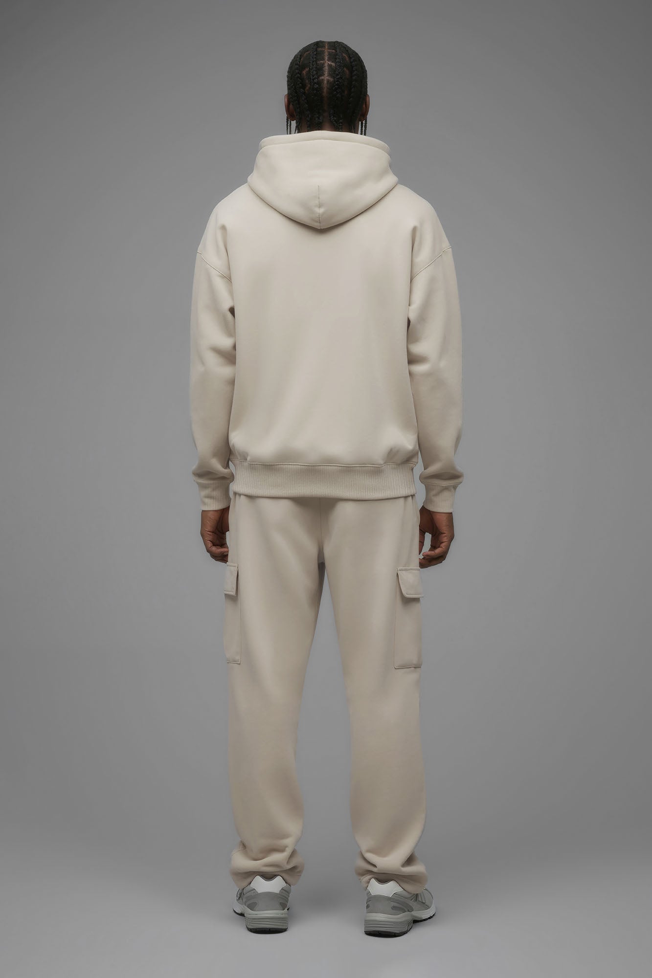 410 Oversized Zip Hoodie - Cream