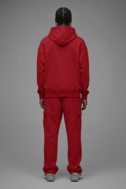 410 Oversized Zip Hoodie - Red