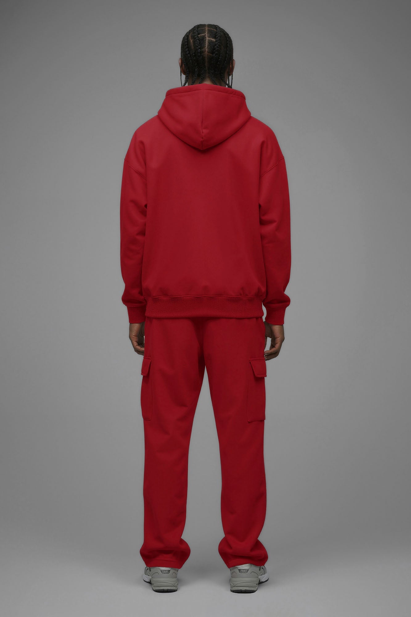410 Oversized Zip Hoodie - Red
