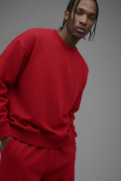 410 Oversized Crewneck - Red