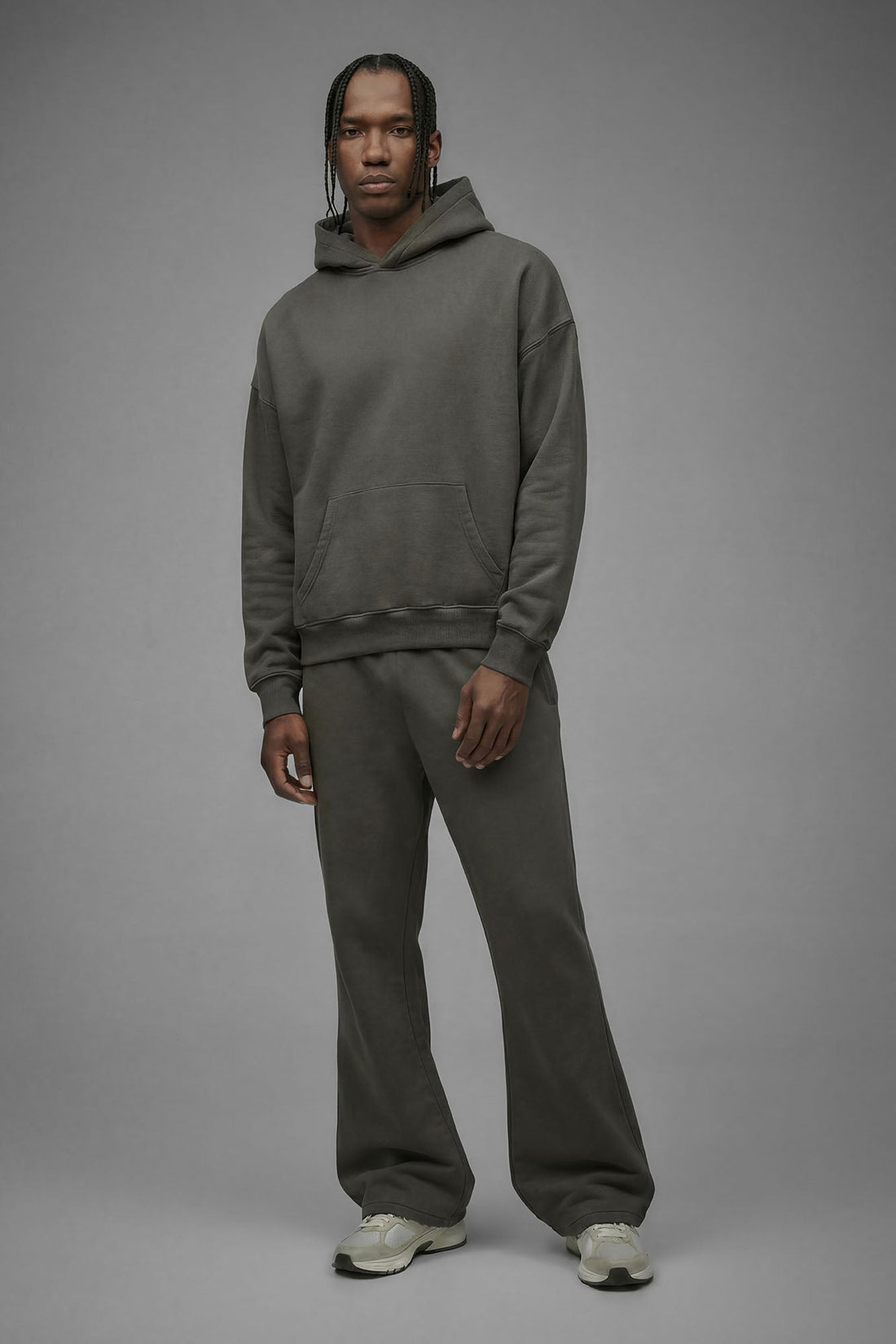 410 Slim Flare Sweatpants - Moss Grey