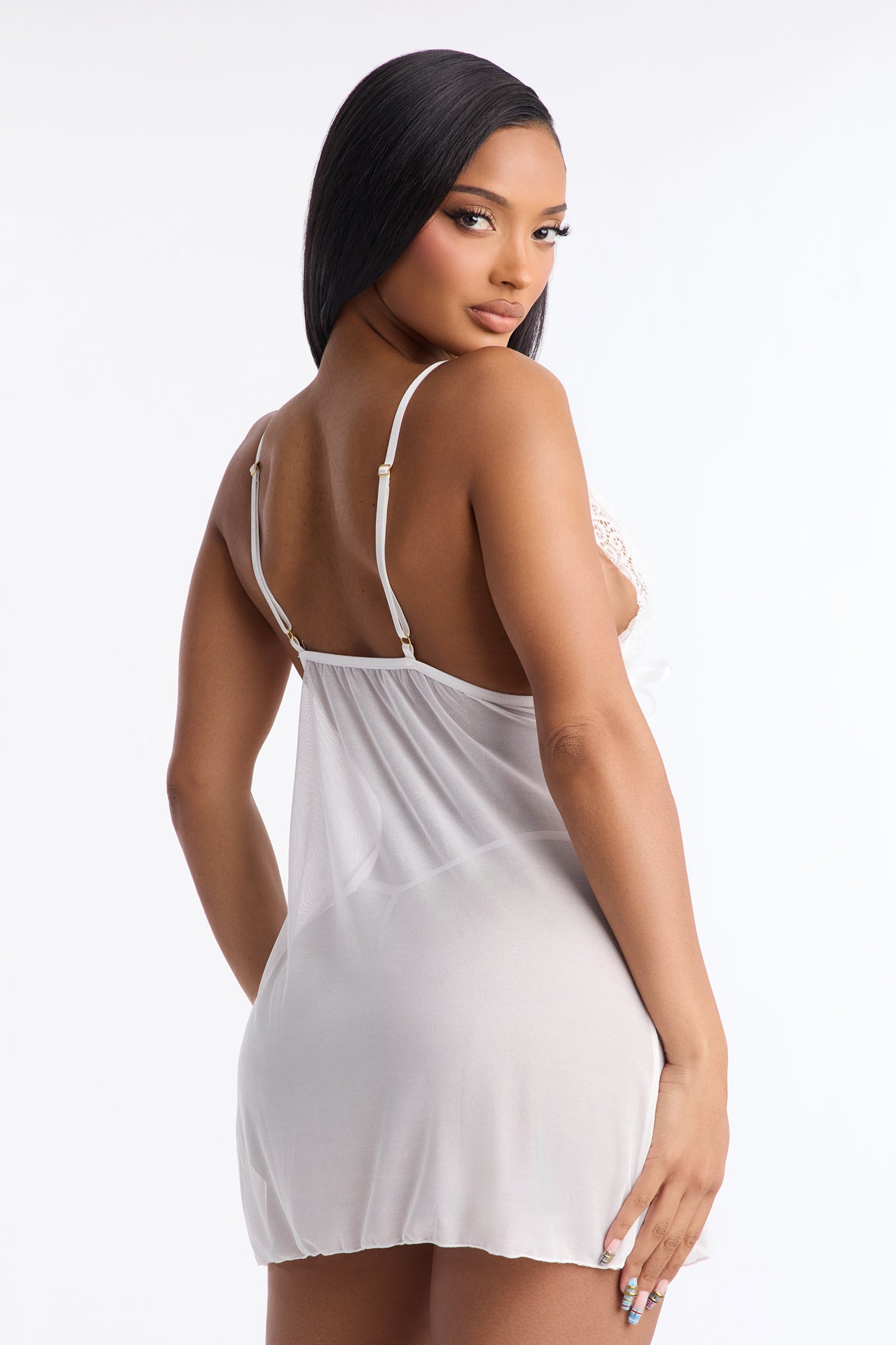 Hold Me Tonight Babydoll - Beige