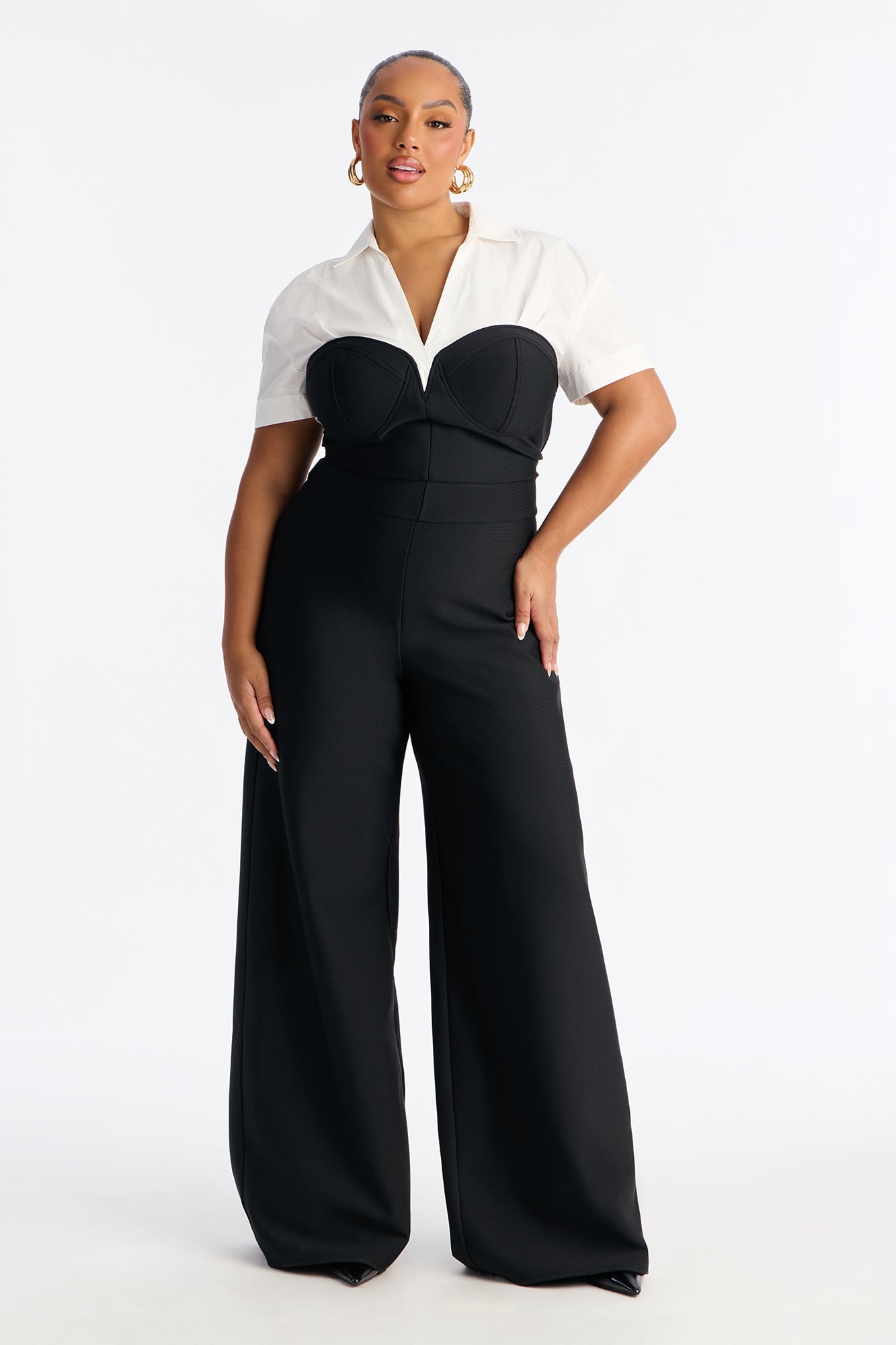 Brenda Bandage Wide Leg Jumpsuit - Black