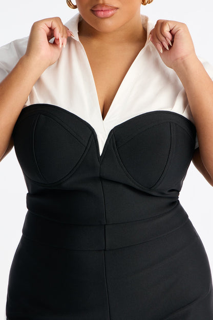 Brenda Bandage Wide Leg Jumpsuit - Black