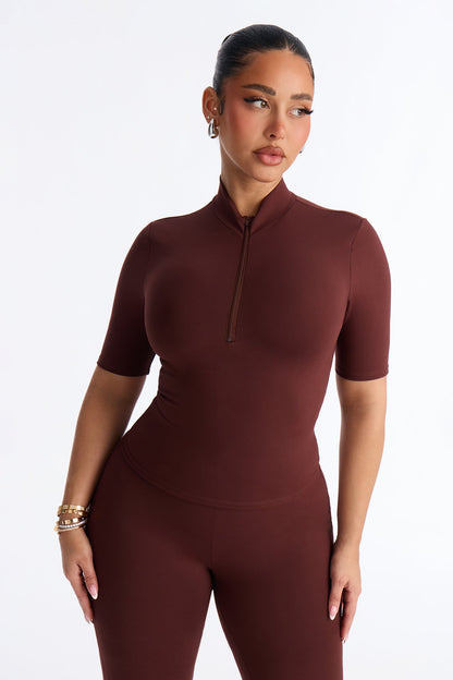 Kacey Mockneck Pant Set - Brown