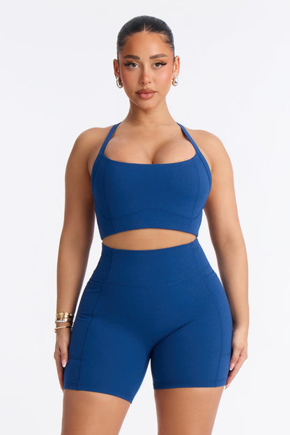 Lana Biker Short Set - Navy