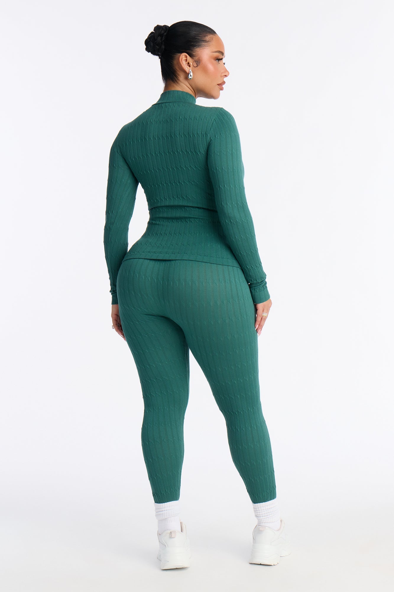Pull Up N’ Chill Seamless Legging Set - Hunter Green