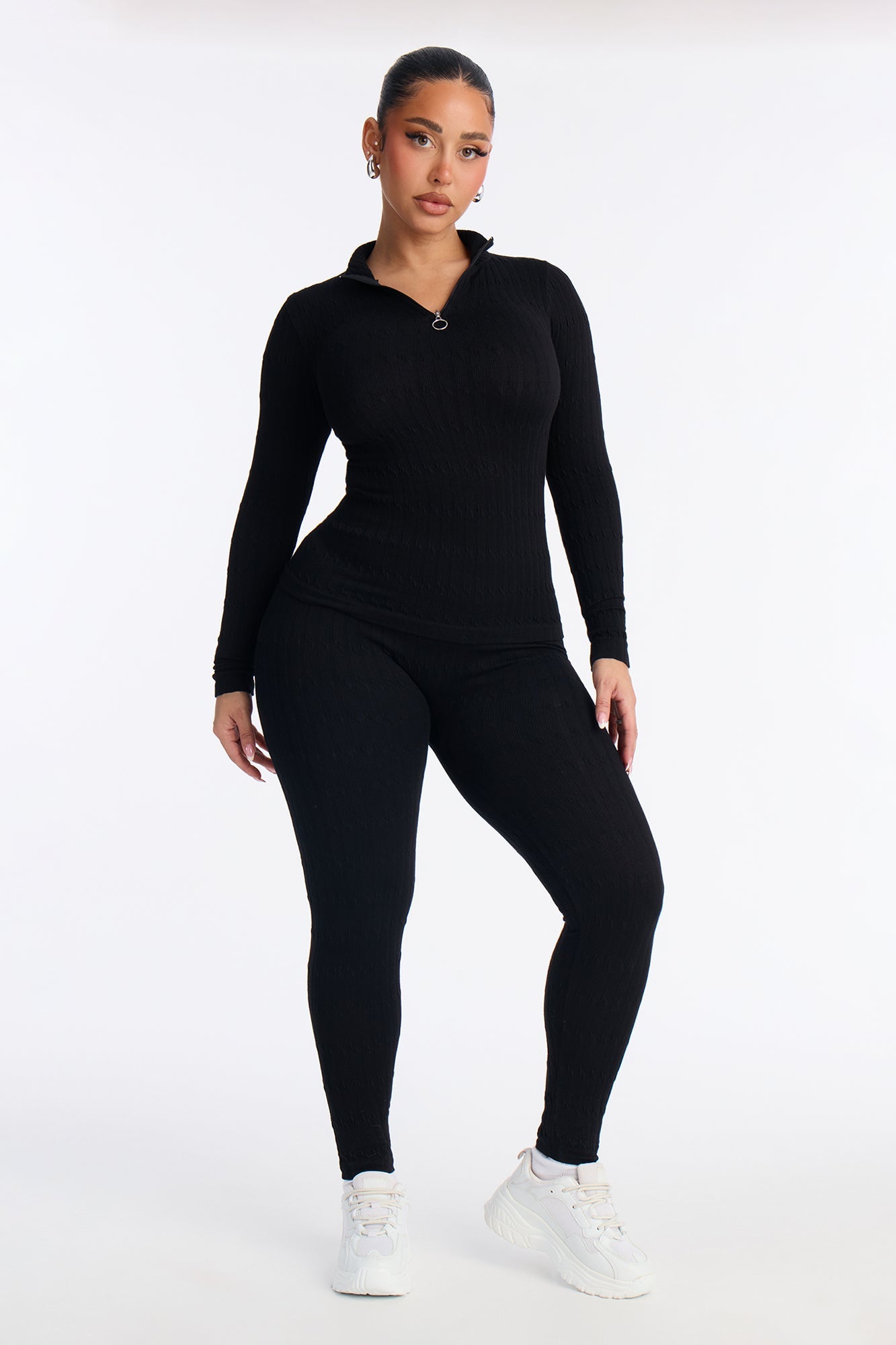 Pull Up N’ Chill Seamless Legging Set - Black