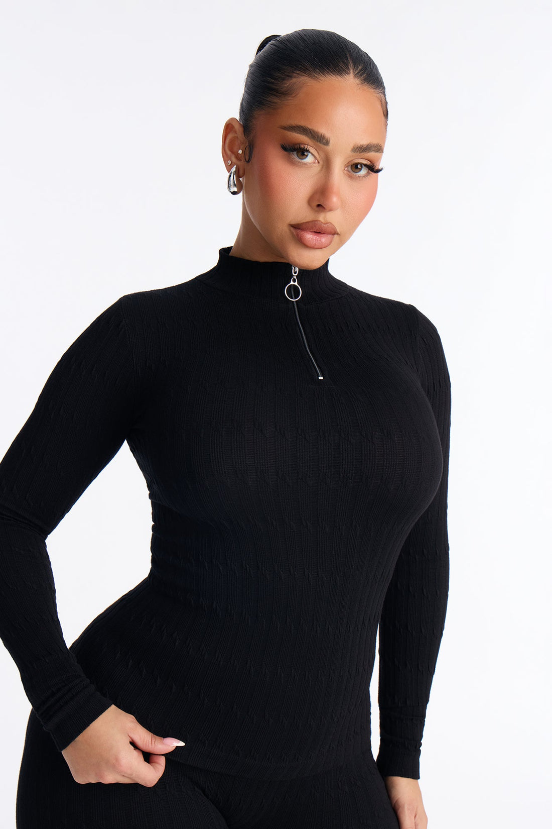 Pull Up N’ Chill Seamless Legging Set - Black
