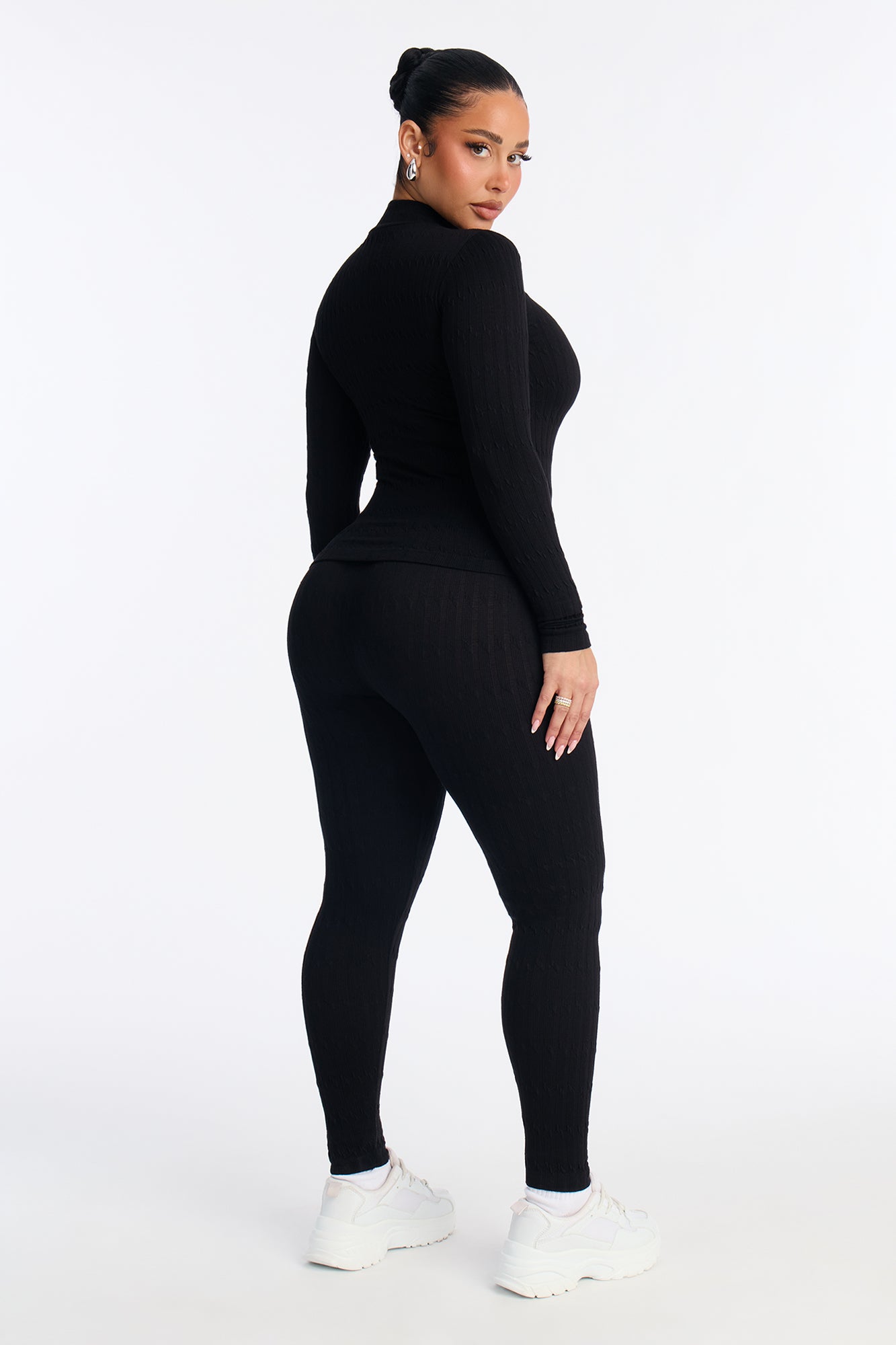 Pull Up N’ Chill Seamless Legging Set - Black
