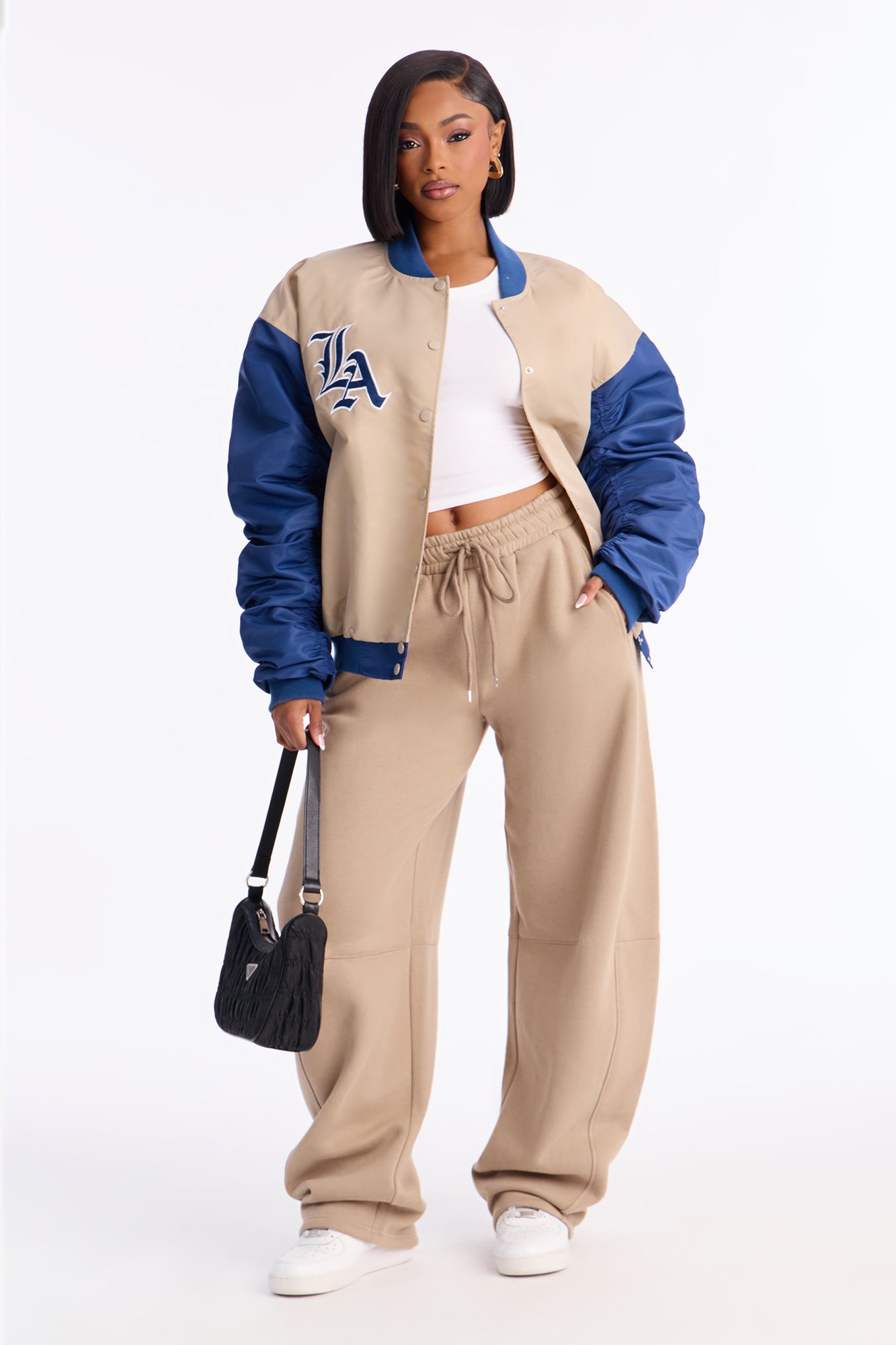 Solaris Barrel Leg Fleece Pant - Taupe