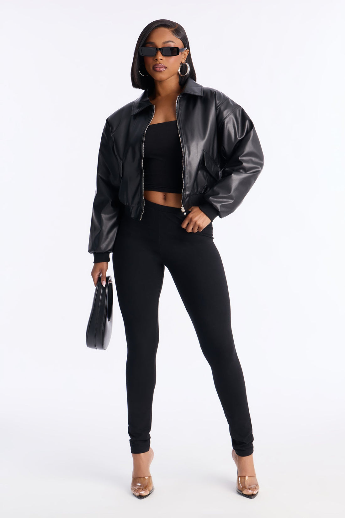 Quinn Mid Rise Every Day Cotton Legging 29″ - Black