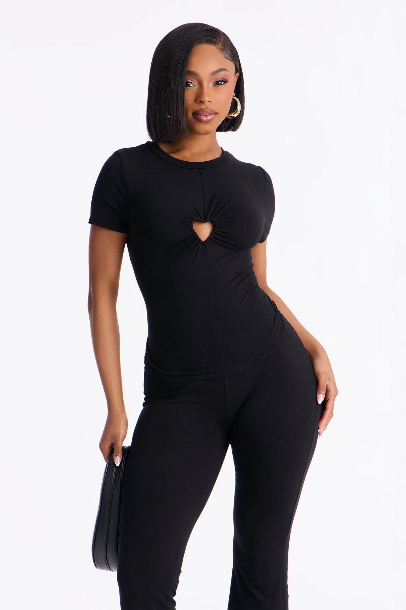 Your Sweetheart Pant Set - Black