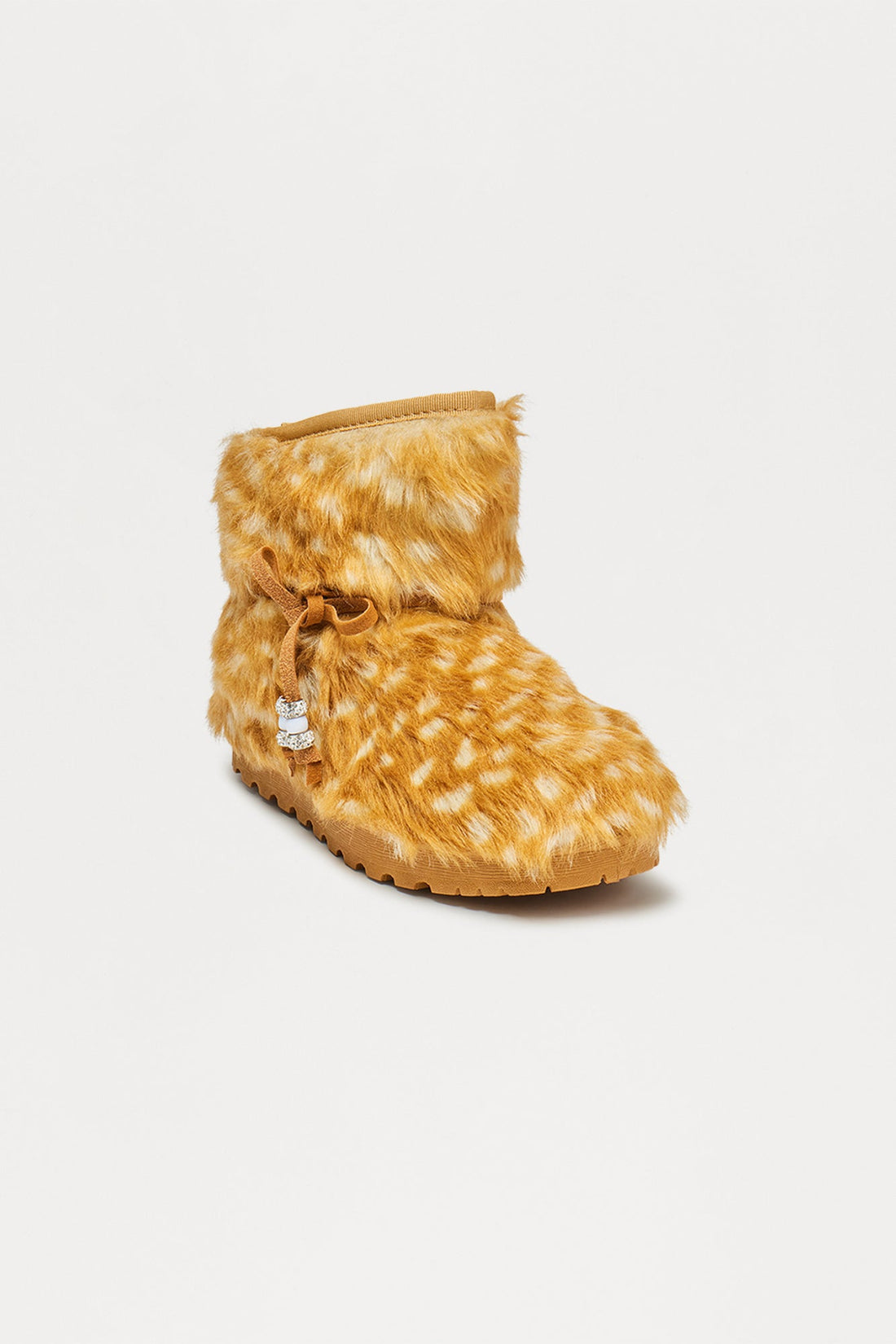 Buck Faux Fur Booties - Tan