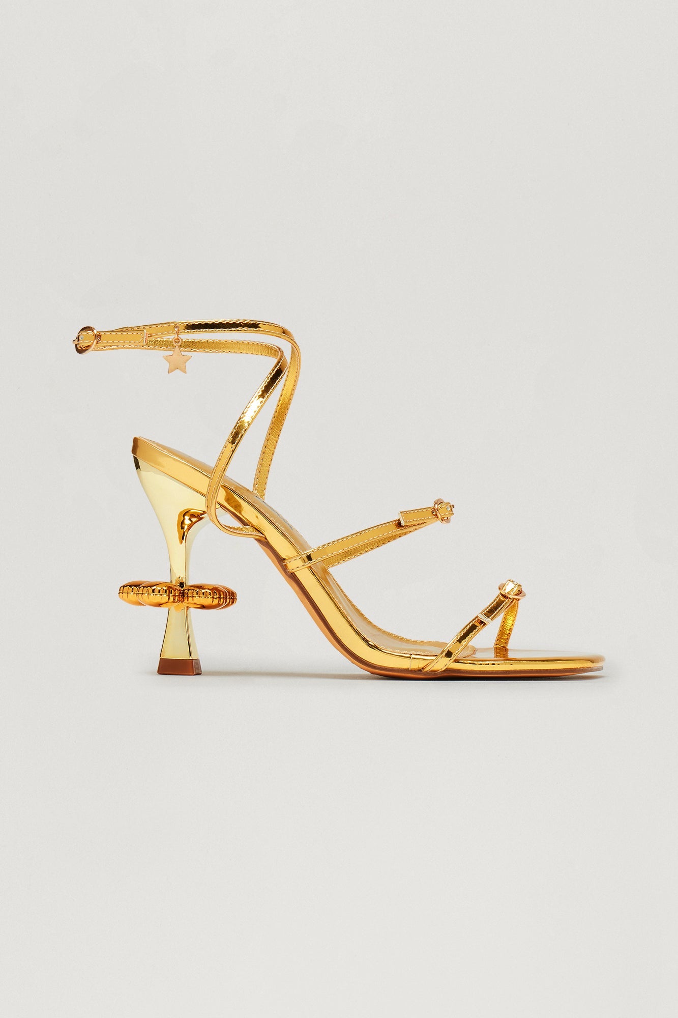 Galaxy Faux Patent Heels - Gold