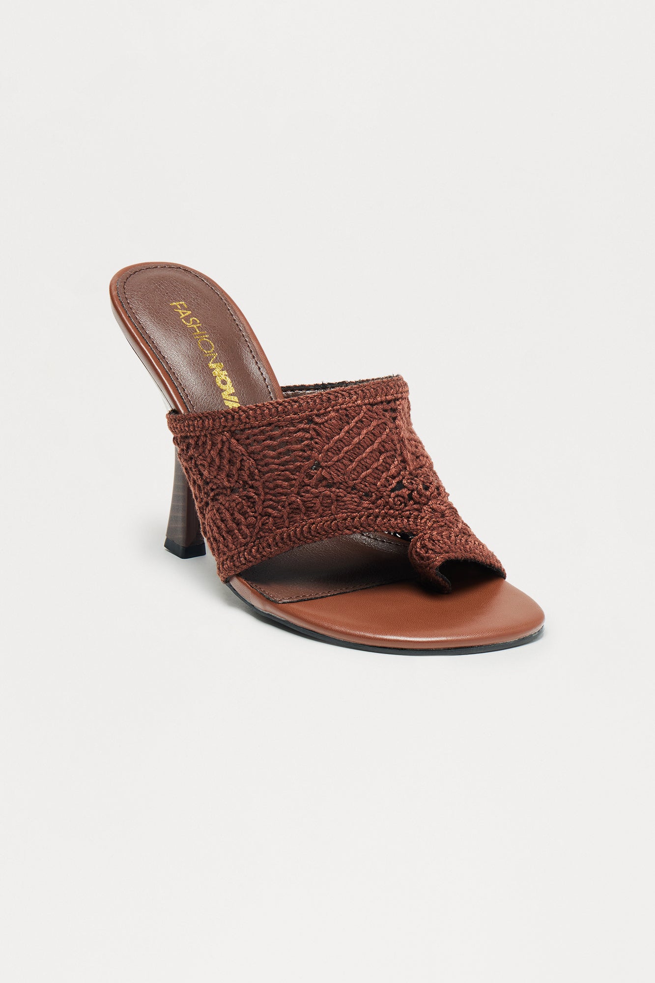 Kite Crochet Toe Ring Heels - Brown