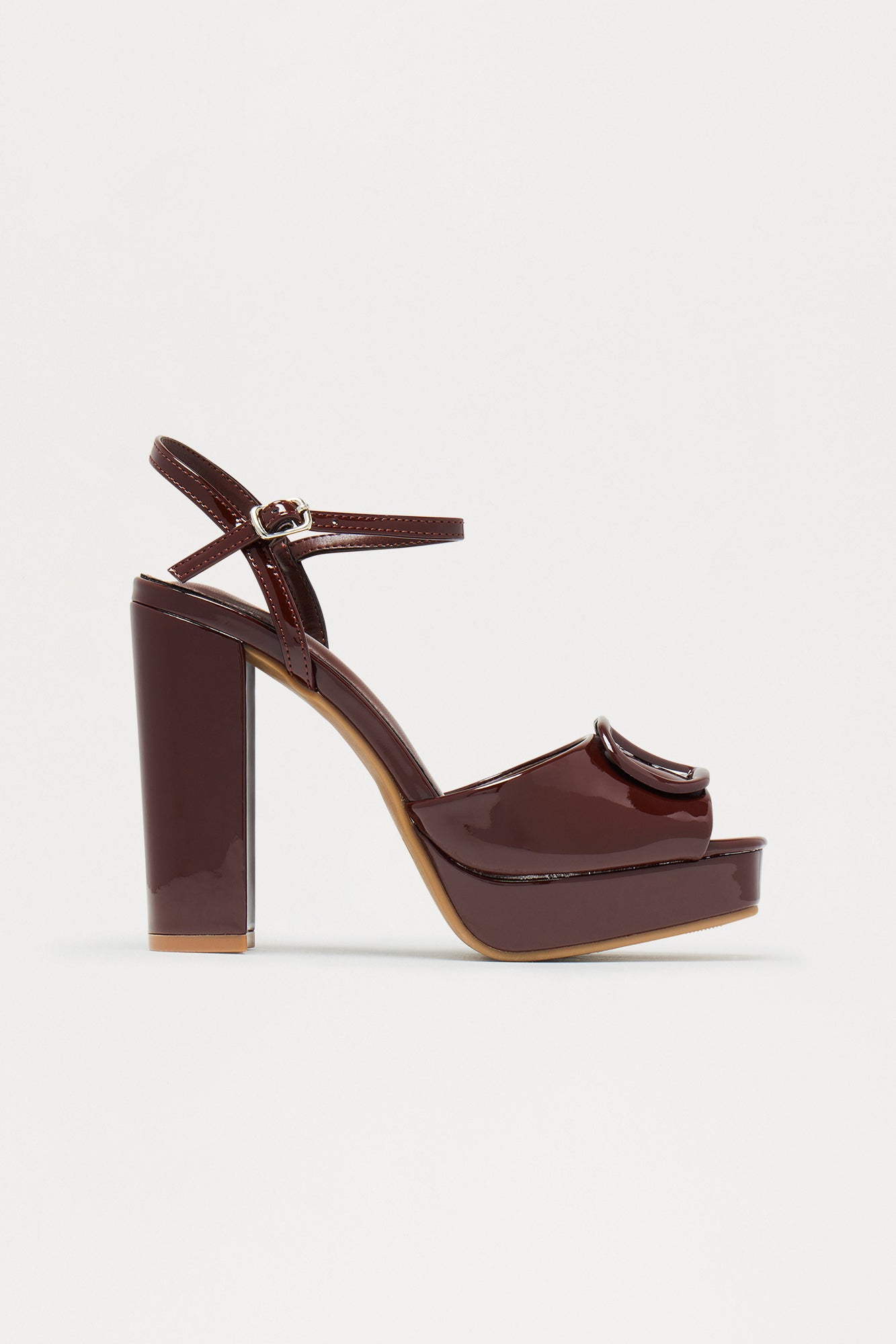 Sylvan Patent Platform Heels - Brown