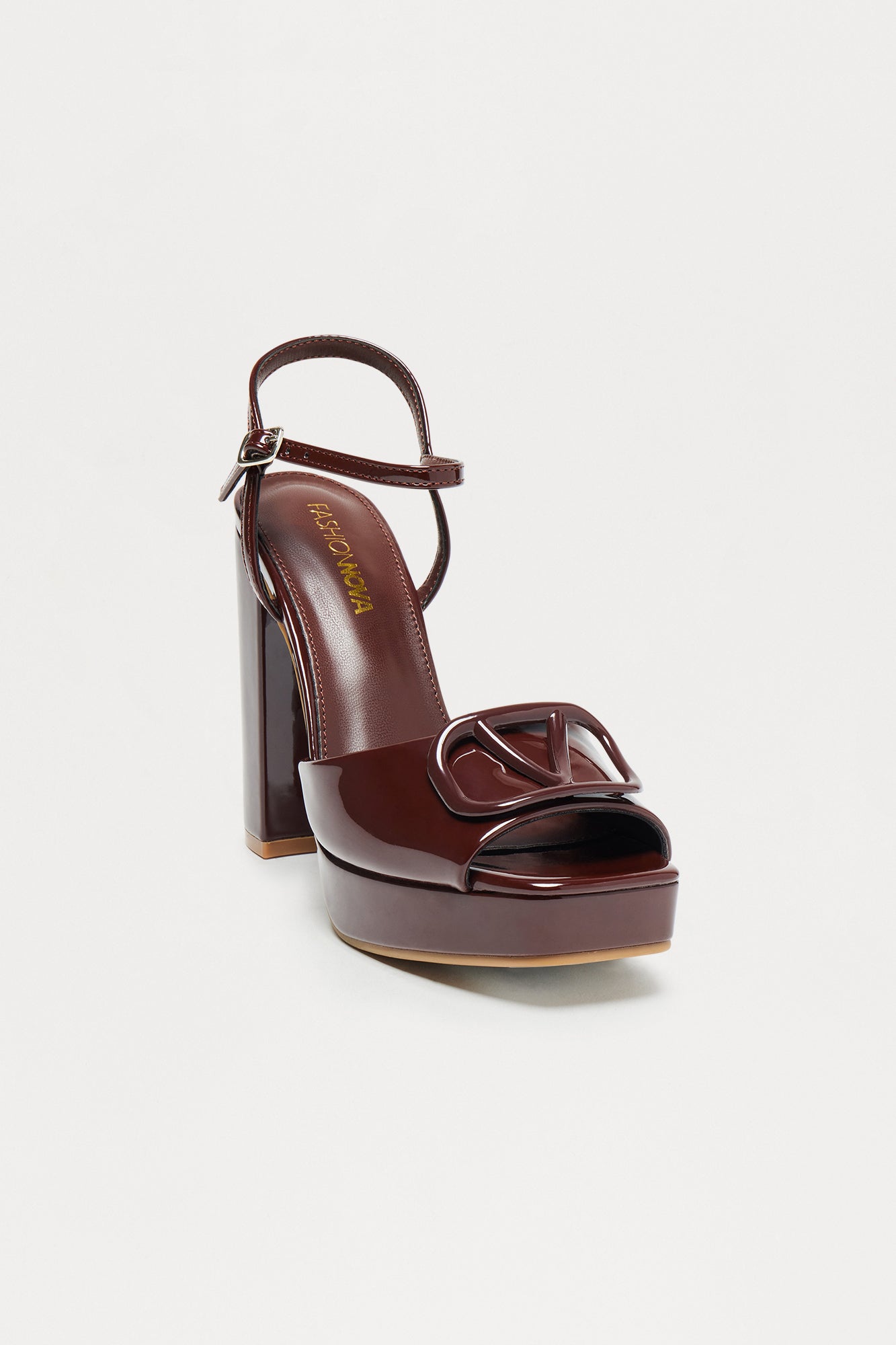 Sylvan Patent Platform Heels - Brown