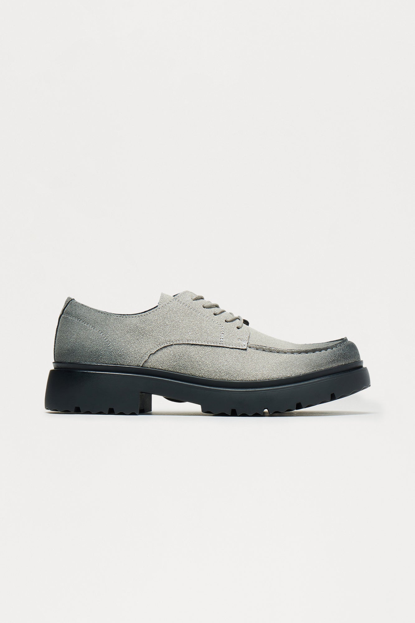 Textured Ombre Chunky Lace Up Shoes - Grey/combo