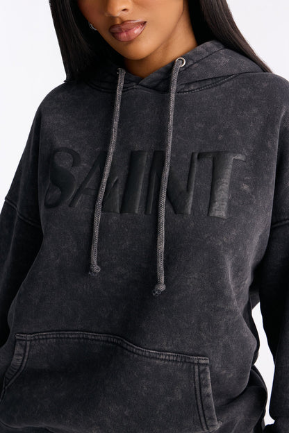 Saint Washed Fleece Hoodie Jogger Pant Set - Charcoal