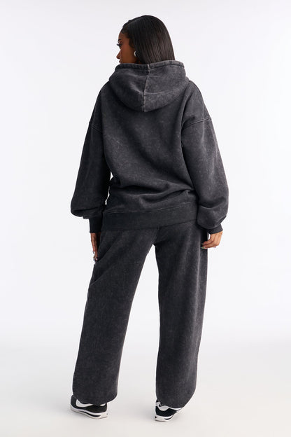 Saint Washed Fleece Hoodie Jogger Pant Set - Charcoal