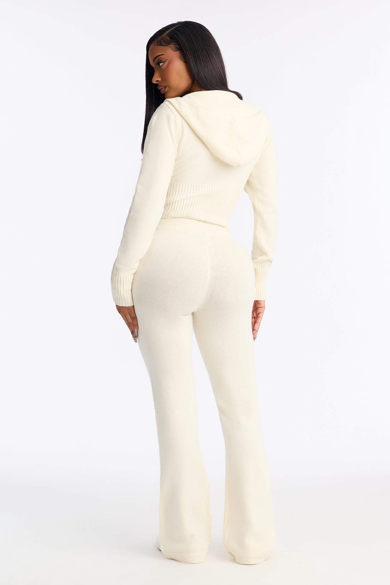 CozyCash Sweater Pant Set - Ivory