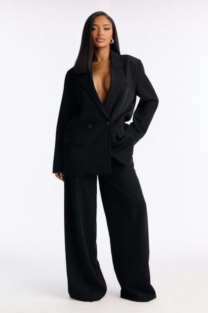 Independent Woman Wide Leg Trouser - Black