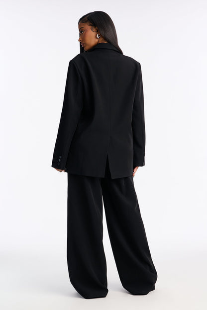 Independent Woman Wide Leg Trouser - Black