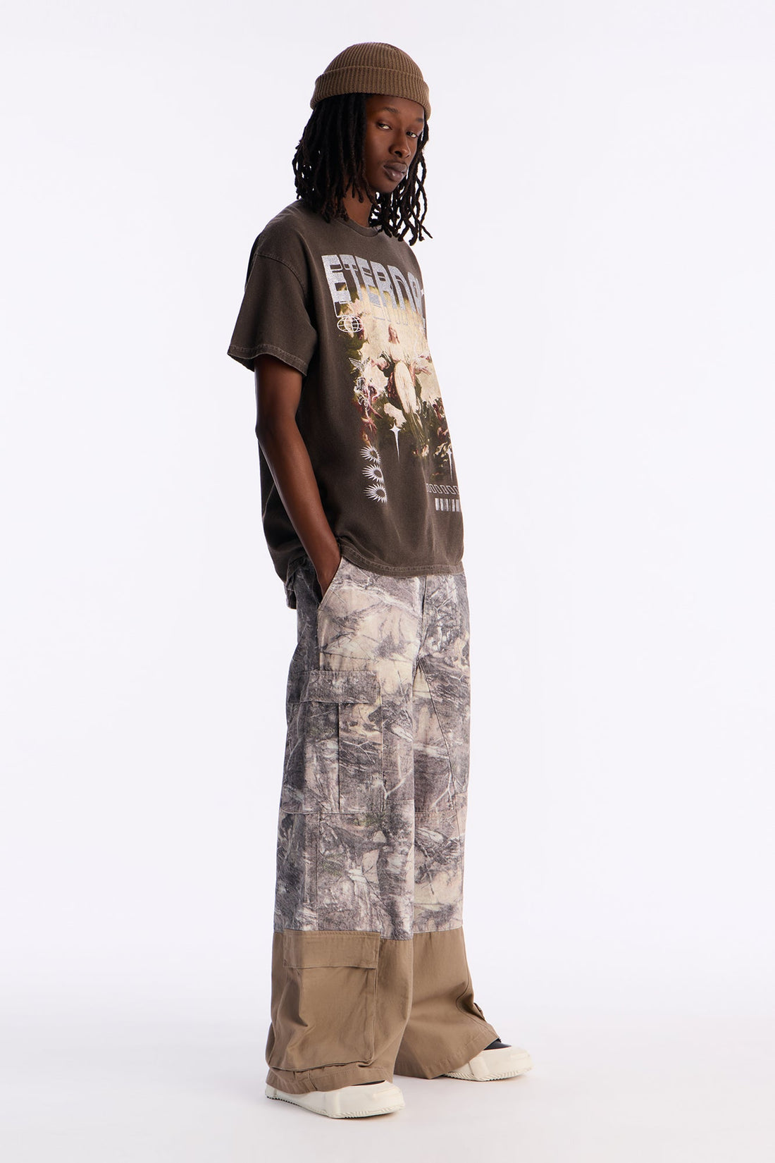 Wide Leg Mixed Worlds Woodland Pant - Camouflage