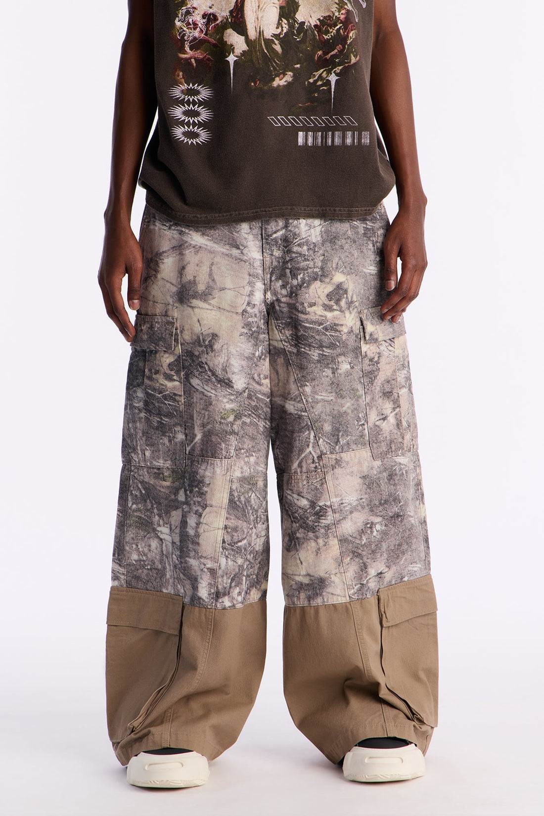 Wide Leg Mixed Worlds Woodland Pant - Camouflage