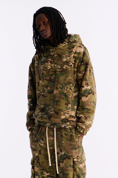 Camo Quarter Zip Hoodie - Camouflage