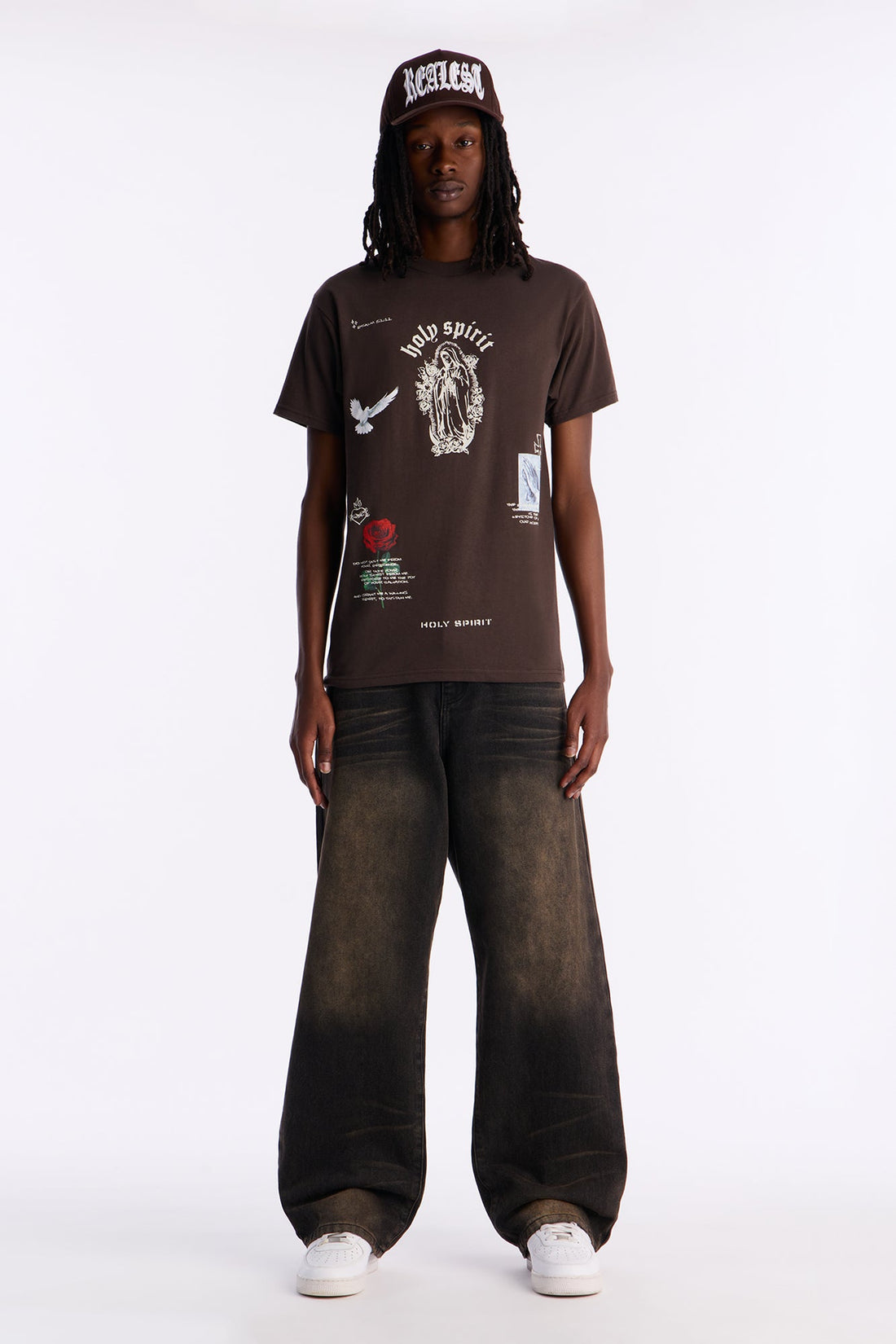 Holy Spirit Protect Me Short Sleeve Tee - Chocolate