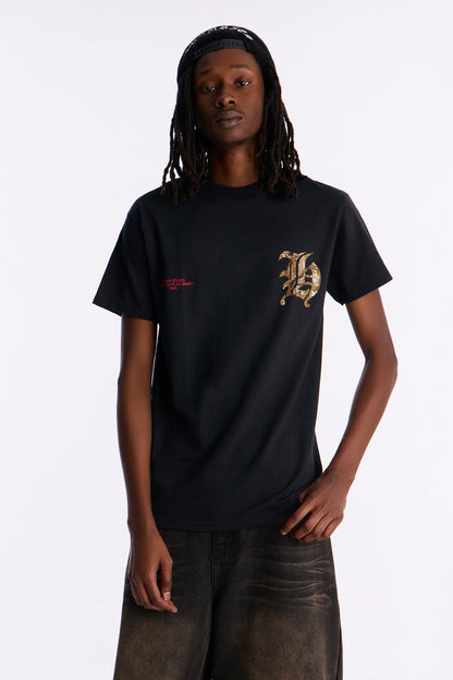 Hidden In The Leaf Short Sleeve Tee - Black