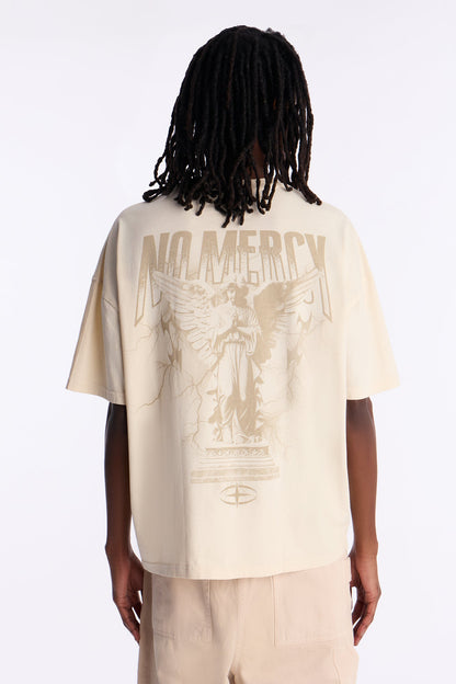 No Mercy Angelic Oversized Short Sleeve Tee - Cream