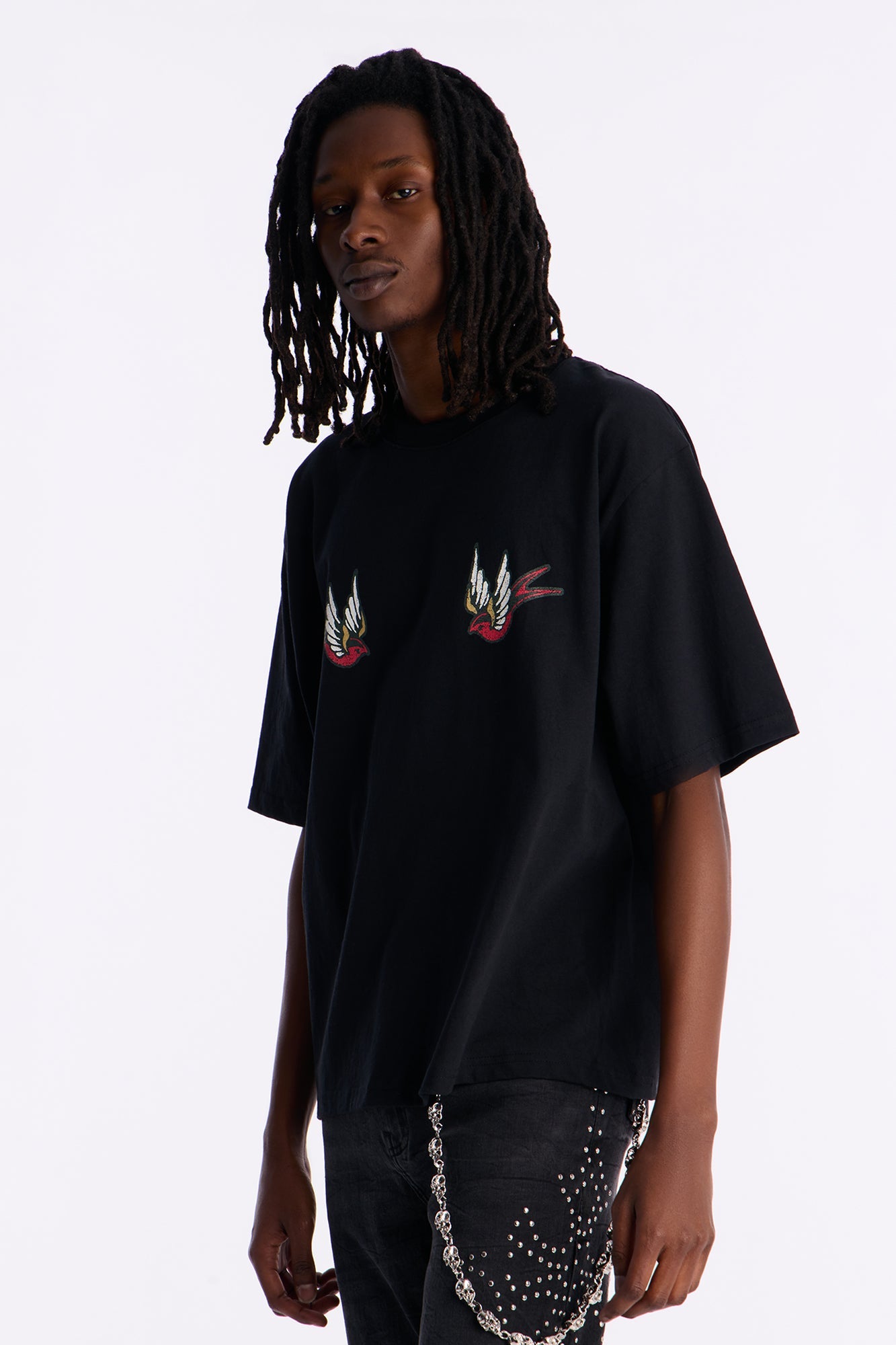 Freedom Flyer Boxy Short Sleeve Tee - Black