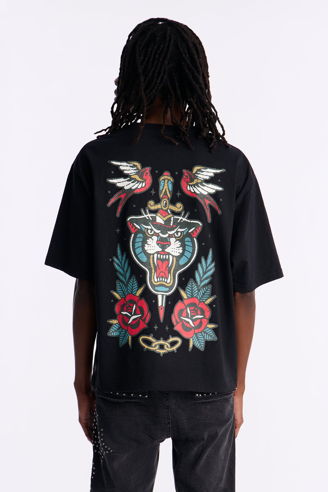 Freedom Flyer Boxy Short Sleeve Tee - Black