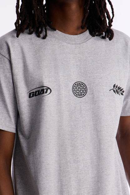 GOAT Forever Worldwide Short Sleeve Tee - Heather Grey