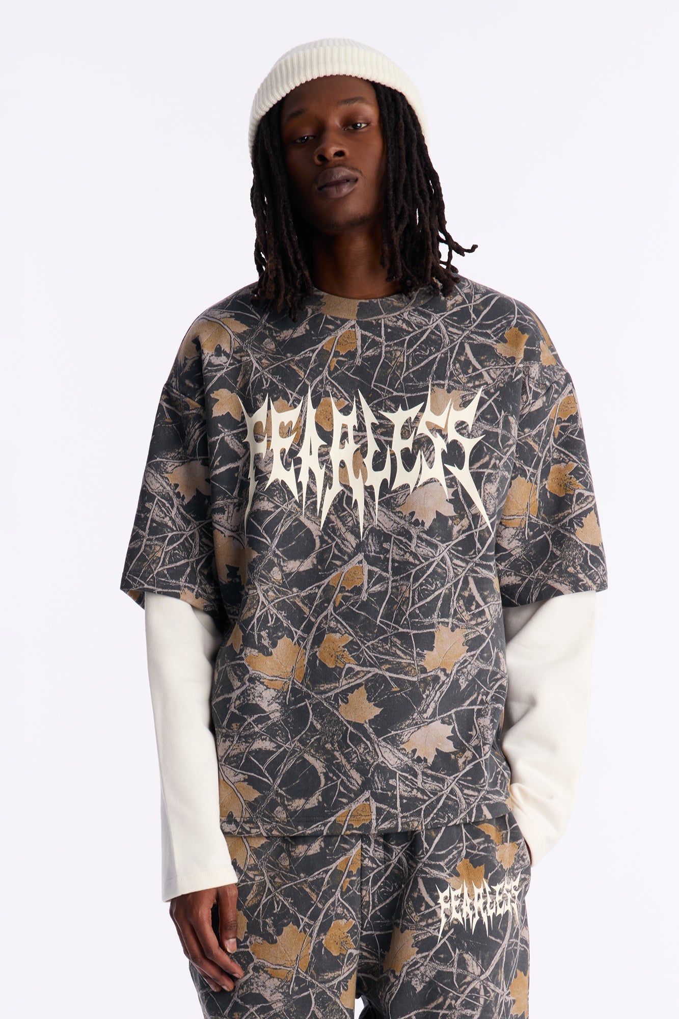Fearless Camo Twofer Sweatshirt - Camouflage