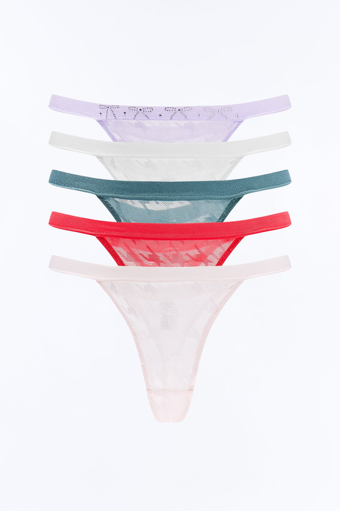 Cecelia Thong 5 Pack - Purple/combo