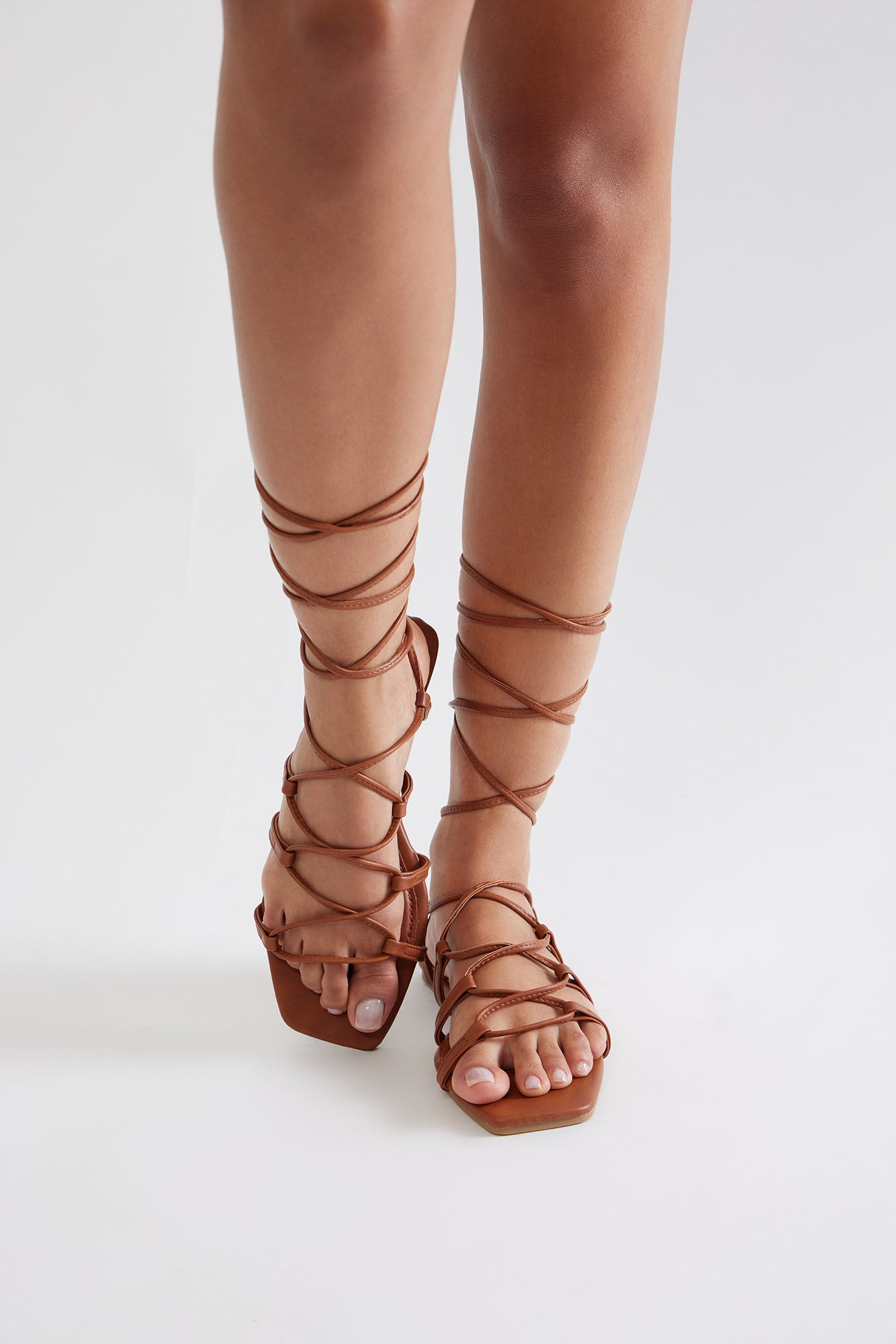 Lyle Wrap Up Sandals - Tan