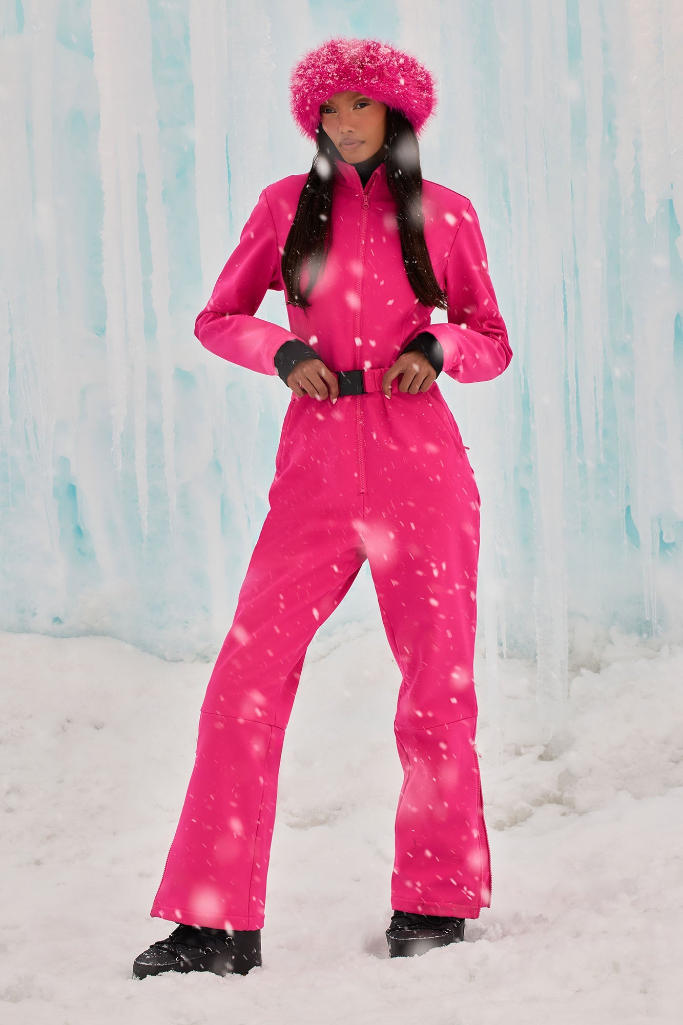 Cross Country Ski Jumpsuit - Fuchsia