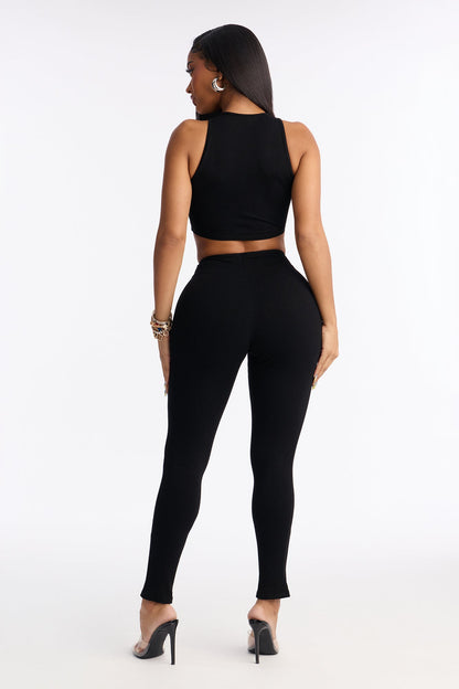 Nina Snatched Pant Set - Black
