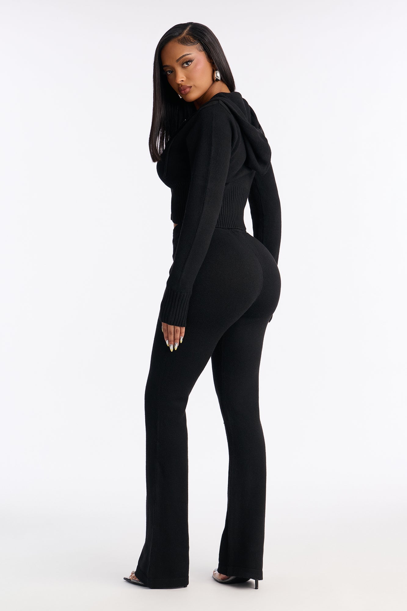 CozyCash Sweater Pant Set - Black