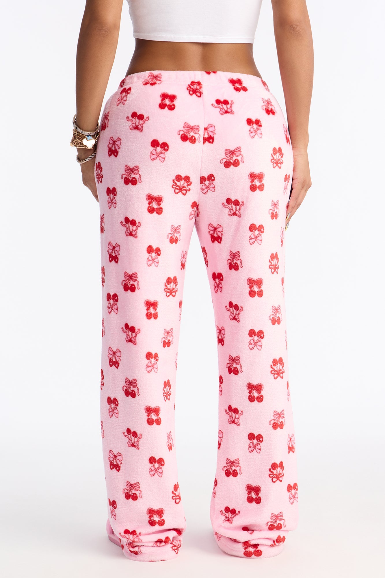 Very Cherry Plush PJ Pants - Pink/combo